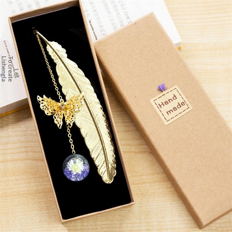 1PC Metal Bookmark Creative Im - Dried Flower Bookmark ulasan dan harga
