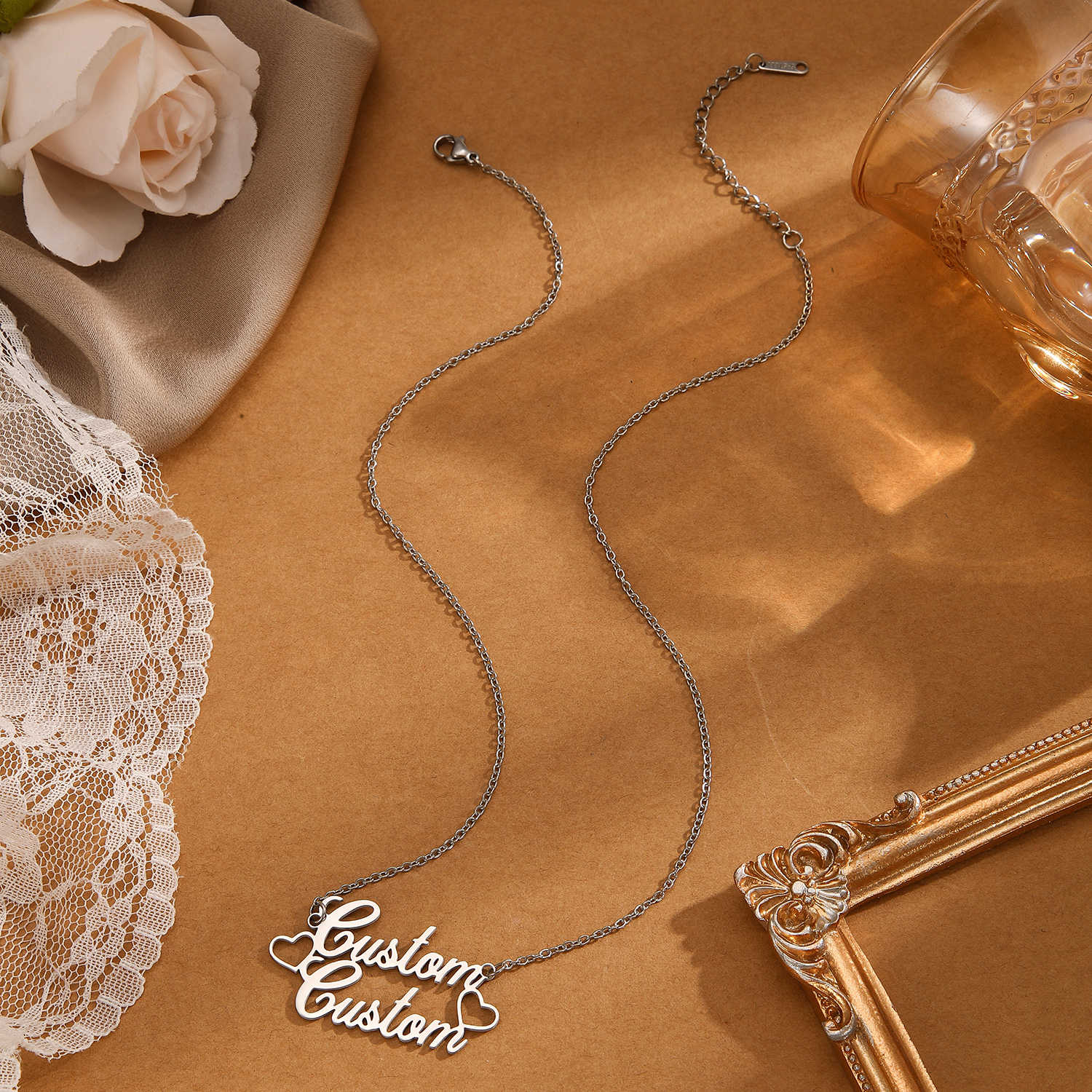 1pc Stainless Steel Customized - Name Necklace Custom ulasan dan harga