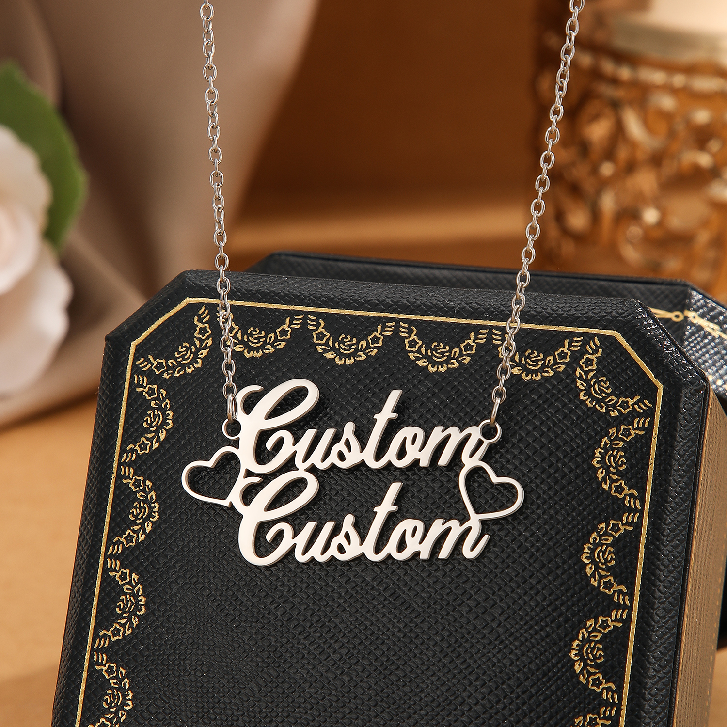 1pc Stainless Steel Customized - Name Necklace Custom ulasan dan harga