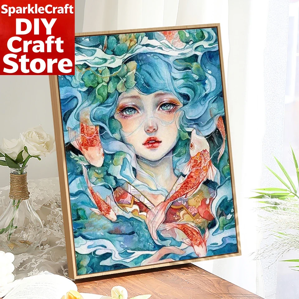 1PC frameless 5D Diy Diamond P - Photo Mosaic Print ulasan dan harga