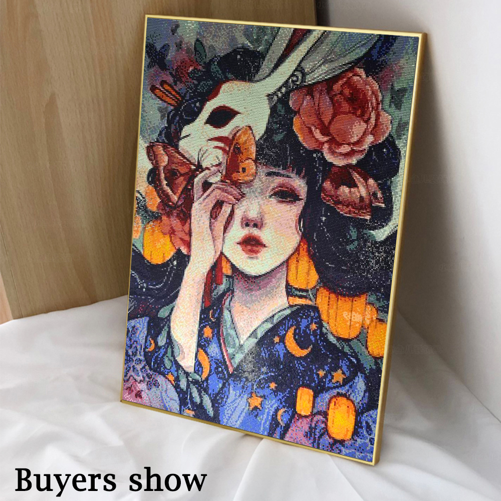 1PC frameless 5D Diy Diamond P - Photo Mosaic Print ulasan dan harga