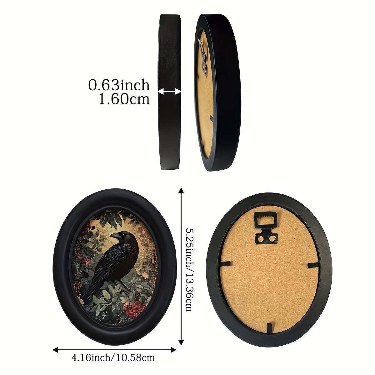 1 Piece of Bohemian Vintage 3D - Engraved Wood Frame ulasan dan harga