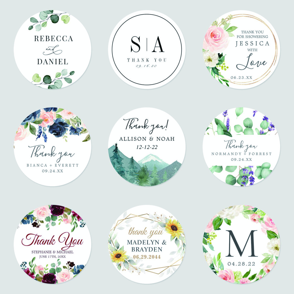 96 Pcs Personalized Round Circ - Personalised Candle Label ulasan dan harga