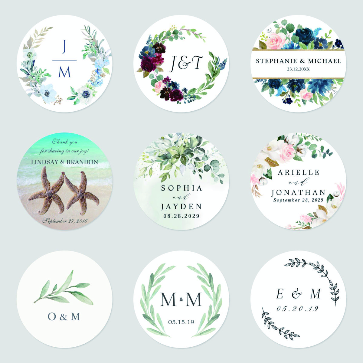 96 Pcs Personalized Round Circ - Personalised Candle Label ulasan dan harga