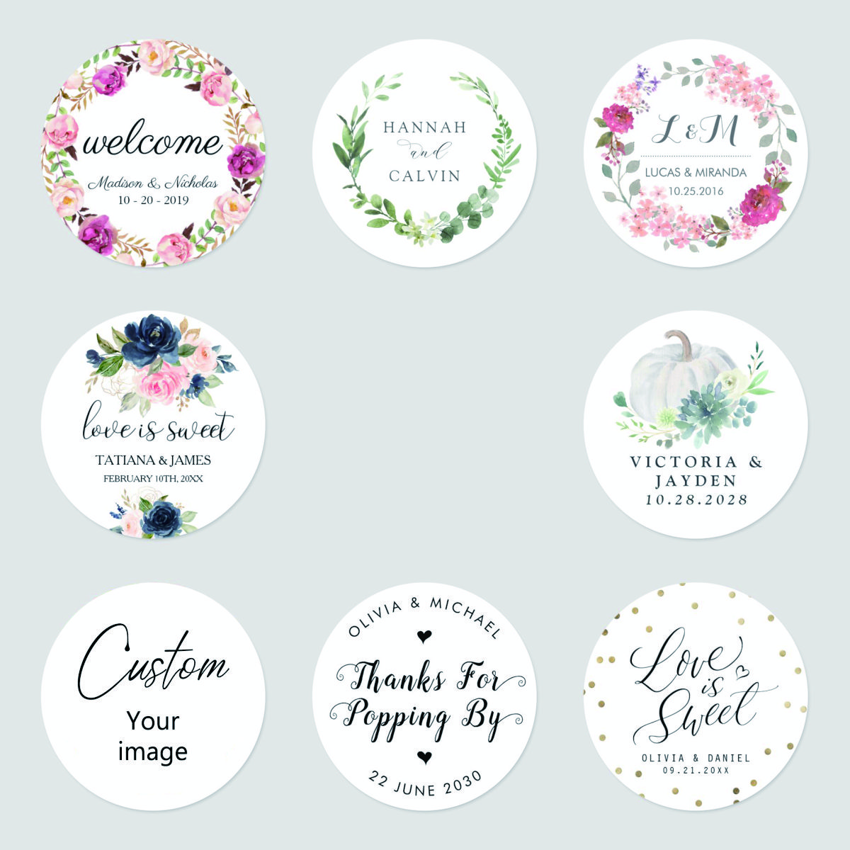 96 Pcs Personalized Round Circ - Personalised Candle Label ulasan dan harga