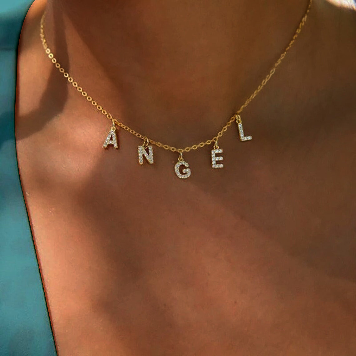 Custom Personalized Name Neckl - Name Necklace Custom ulasan dan harga