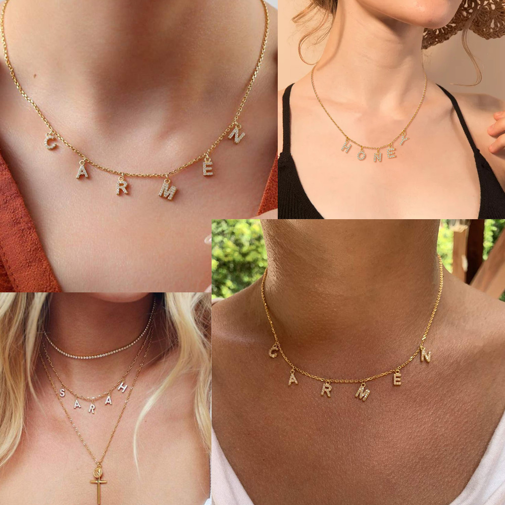 Custom Personalized Name Neckl - Name Necklace Custom ulasan dan harga