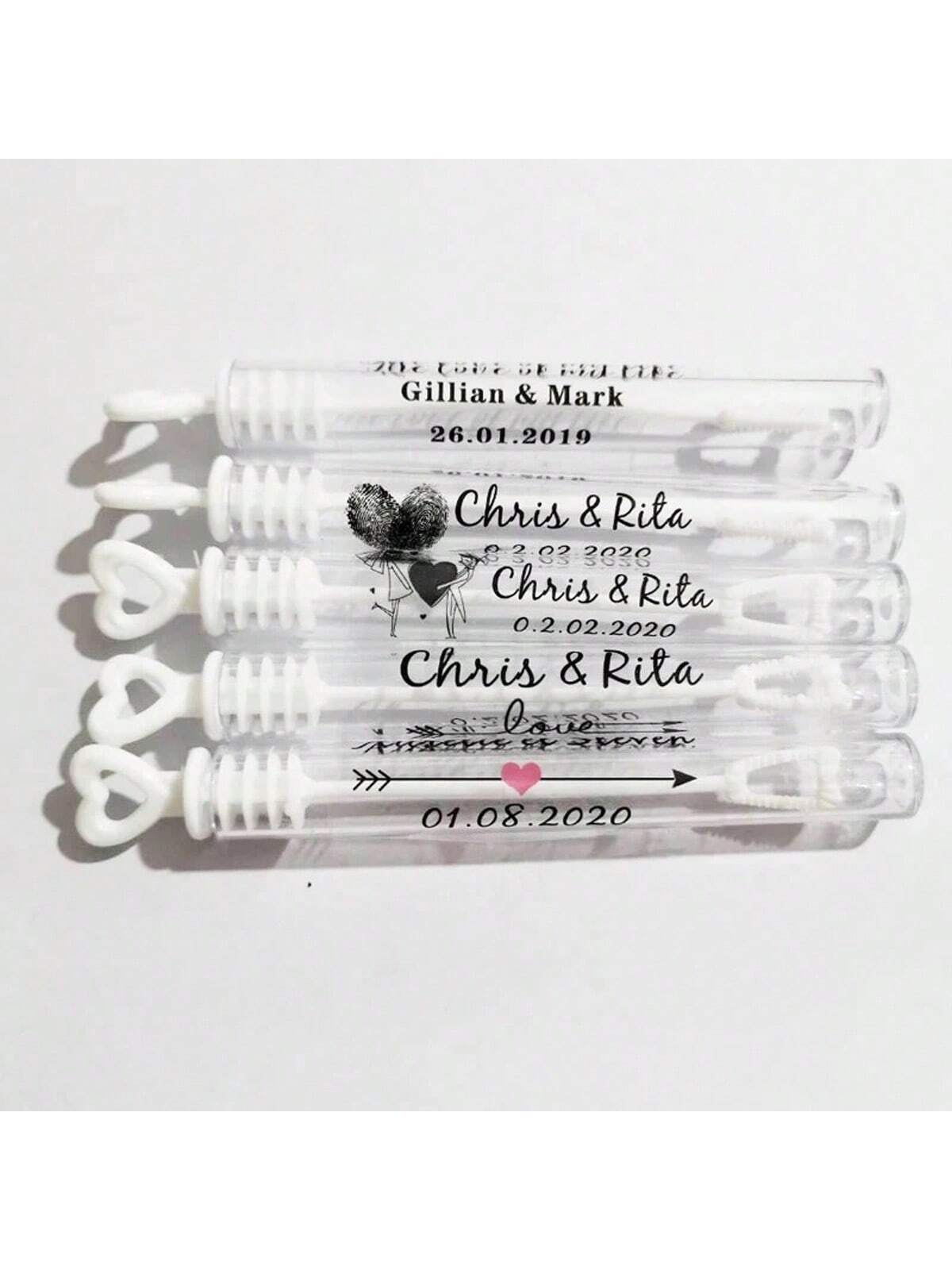 100 Wedding Bubble Tags Bubble - Personalised Candle Label ulasan dan harga