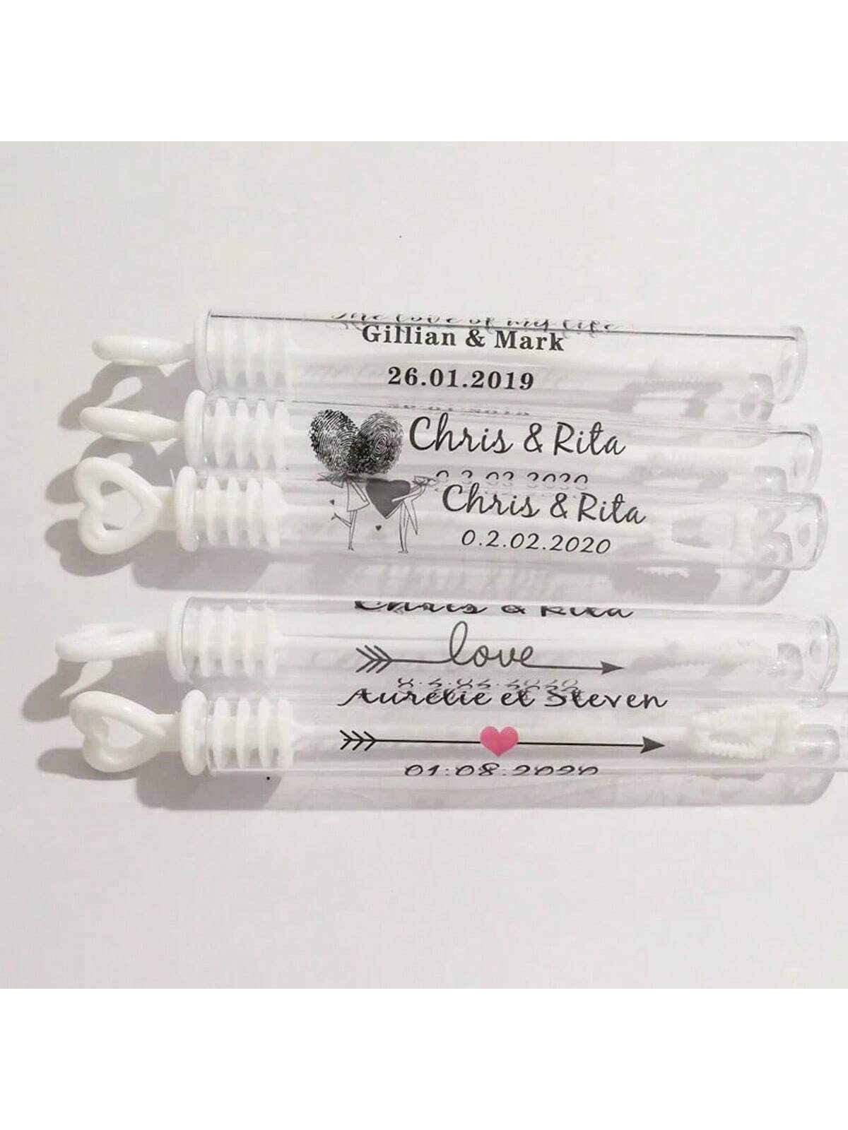 100 Wedding Bubble Tags Bubble - Personalised Candle Label ulasan dan harga