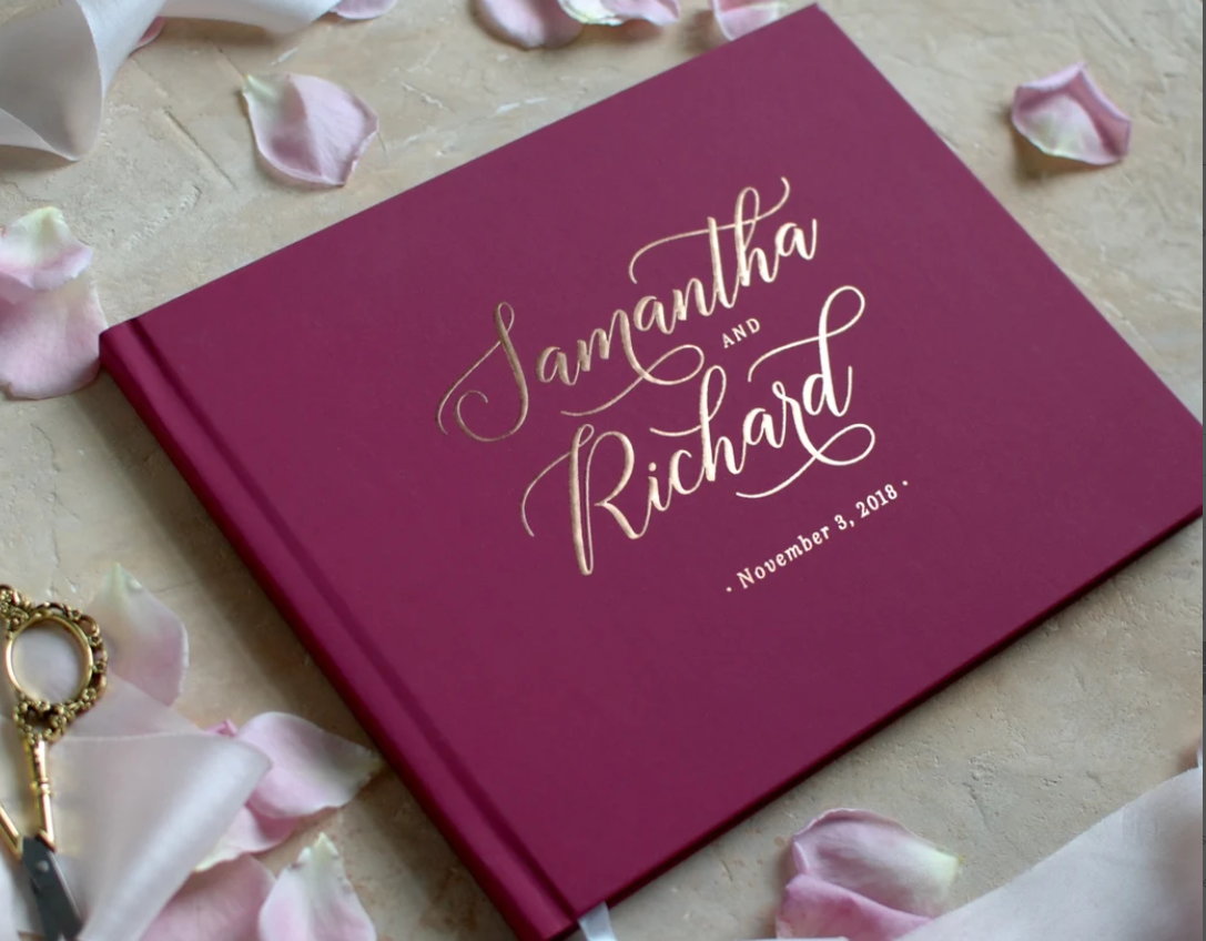 Custom Wedding Guest Book Pers - Custom Photo Book ulasan dan harga