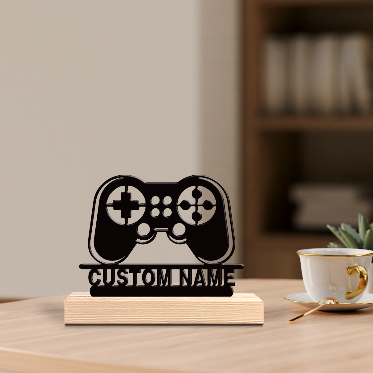 1pc Personalized Custom Game c - Engraved Wood Frame ulasan dan harga