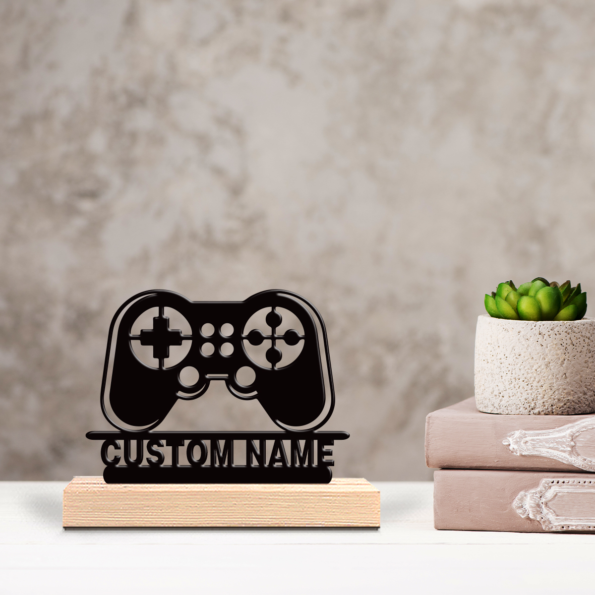 1pc Personalized Custom Game c - Engraved Wood Frame ulasan dan harga