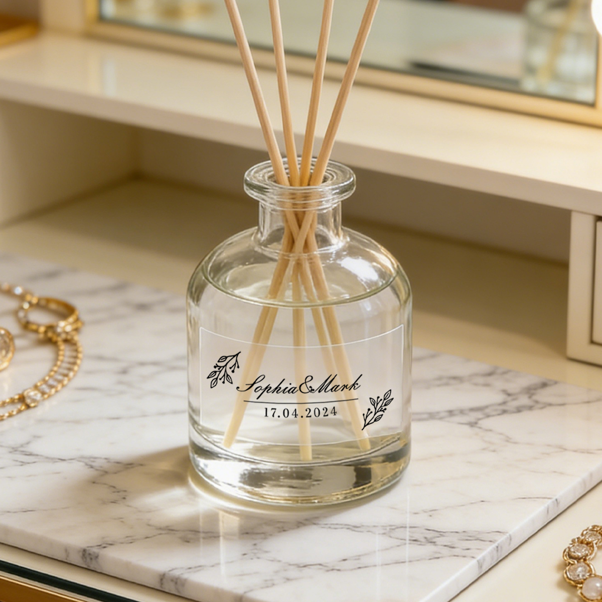 30-300Pcs Custom Wedding Stick - Personalised Candle Label ulasan dan harga