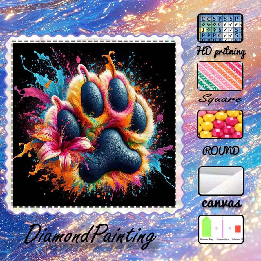 1 piece - 5D-DIY - Flocking cl - Photo Mosaic Print ulasan dan harga