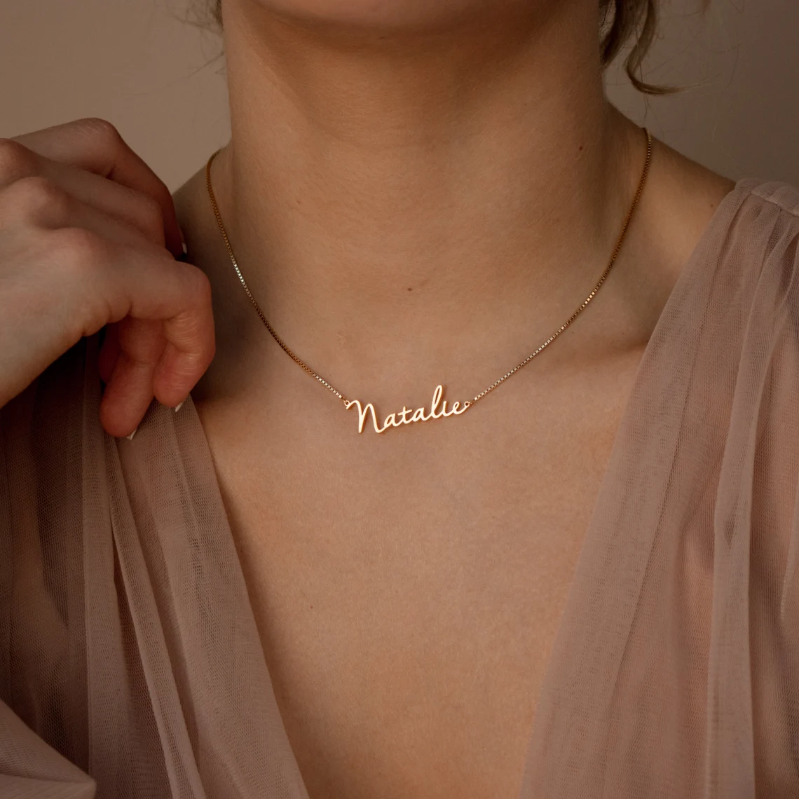 Personalised Gold Name Necklac - Personalized Name Box ulasan dan harga