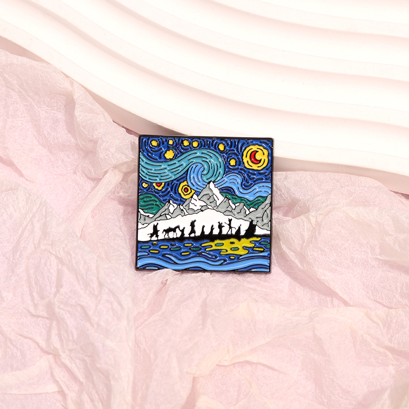 Night Sky Oil Painting Enamel  - Custom Night Sky ulasan dan harga