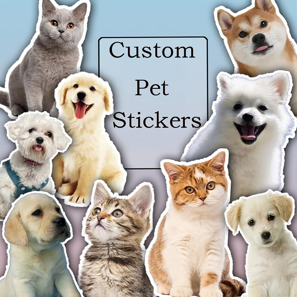 Custom Dog Animal Stickers Fun - Pet Portrait Custom ulasan dan harga