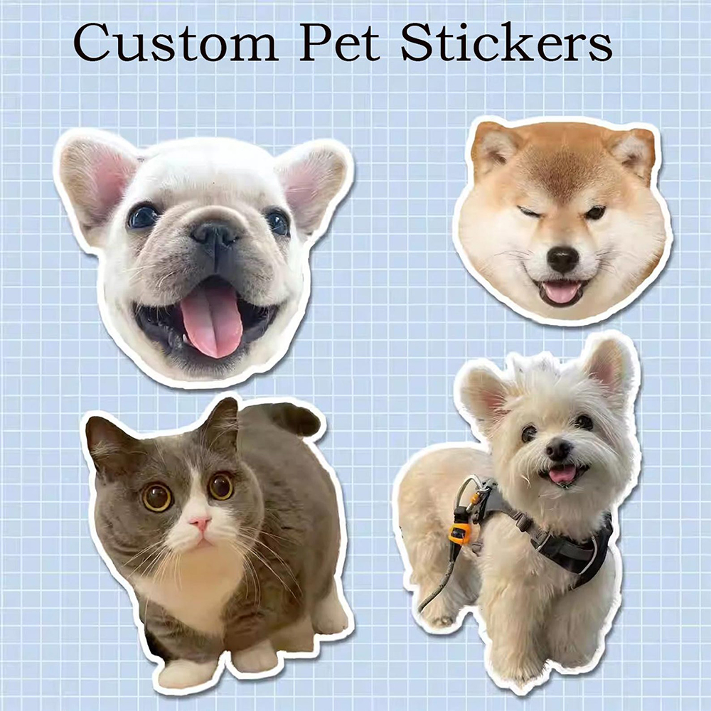 Custom Dog Animal Stickers Fun - Pet Portrait Custom ulasan dan harga