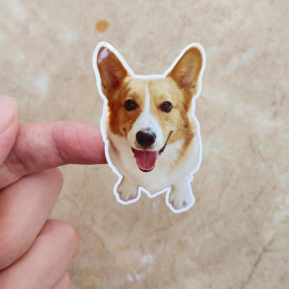 Custom Dog Animal Stickers Fun - Pet Portrait Custom ulasan dan harga