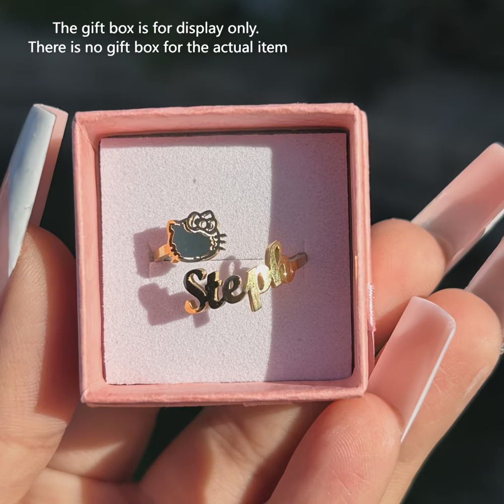 Custom Bow Hello Kitty Name Ad - Initial Ring Custom ulasan dan harga