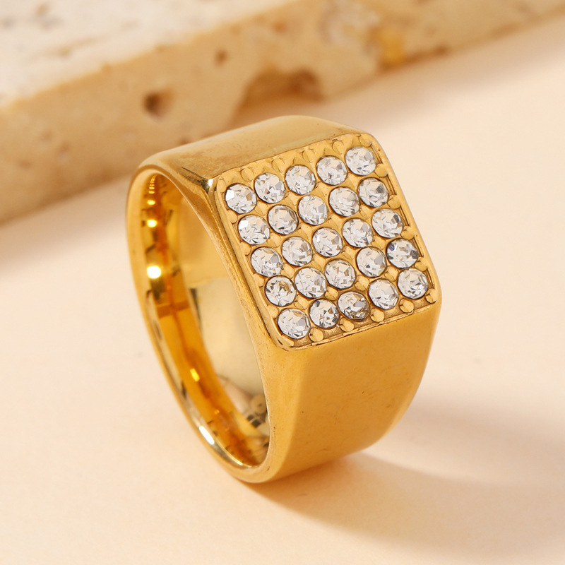 14mm Delicate Shiny Cubic Zirc - Initial Ring Custom ulasan dan harga