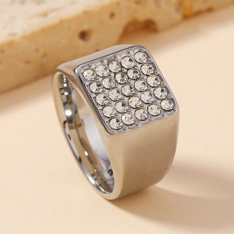 14mm Delicate Shiny Cubic Zirc - Initial Ring Custom ulasan dan harga